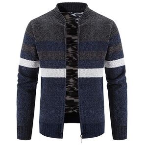 Hfyihgf Mens Full Zip Cardigan Sweaters Long Sleeve Size L